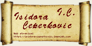 Isidora Čeperković vizit kartica